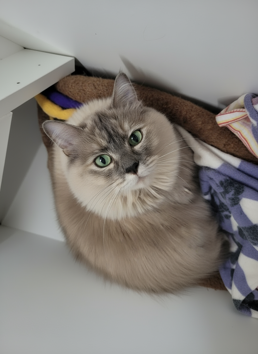 Foster family with pets in home environment
